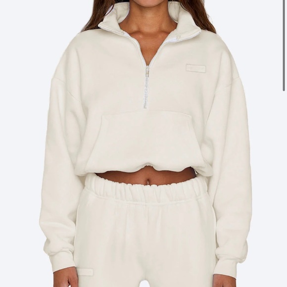 Set active crop half zip sweatshirt size small - Picture 1 of 5